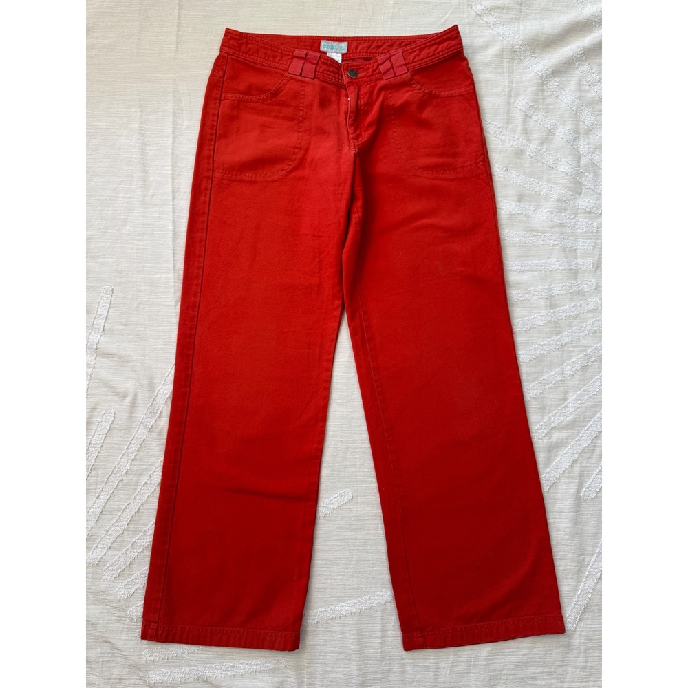 Patagonia Water Girl Women's 8 Red Wide Leg Utility Pants Vintage Y2K - Picture 2 of 8